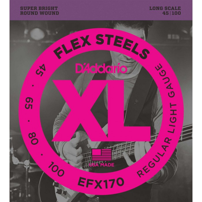 BAS GİTAR TEL SETİ, FLEXSTEELS, REGULAR LIGHT GAUG