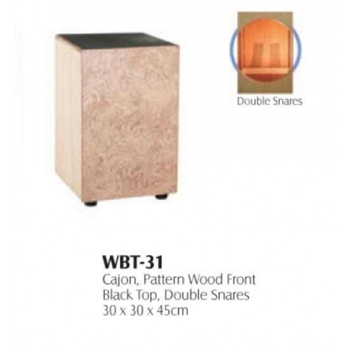 CAJON PATTERN WOOD FRONT BLACK TOP DOUBLE SNARE:MA