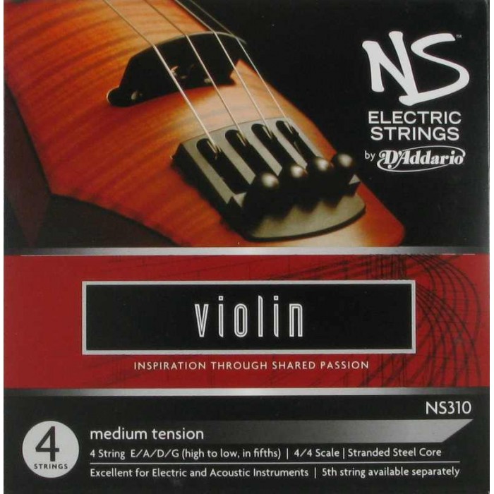 ELEKTRO VIOLIN TEL SETİ, NS, 4 TEL, SCALE 4/4, MED