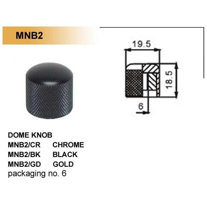 GİTAR POT. DÜĞME BAŞLIĞI (KUBBELİ) METAL, SİYAH, (