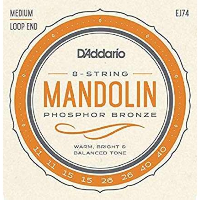 MANDOLIN TEL SET, FOSFOR BRONZ SARIM, MEDIUM, 4 Çİ